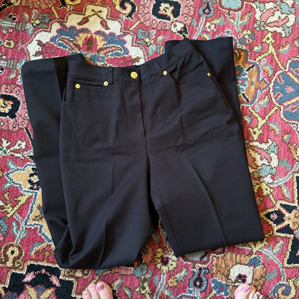 ST JOHN BLACK JEANS MARIE GRAY EXCLUSIVE LABEL NWOT STRAIGHT LEG  SZ: 4